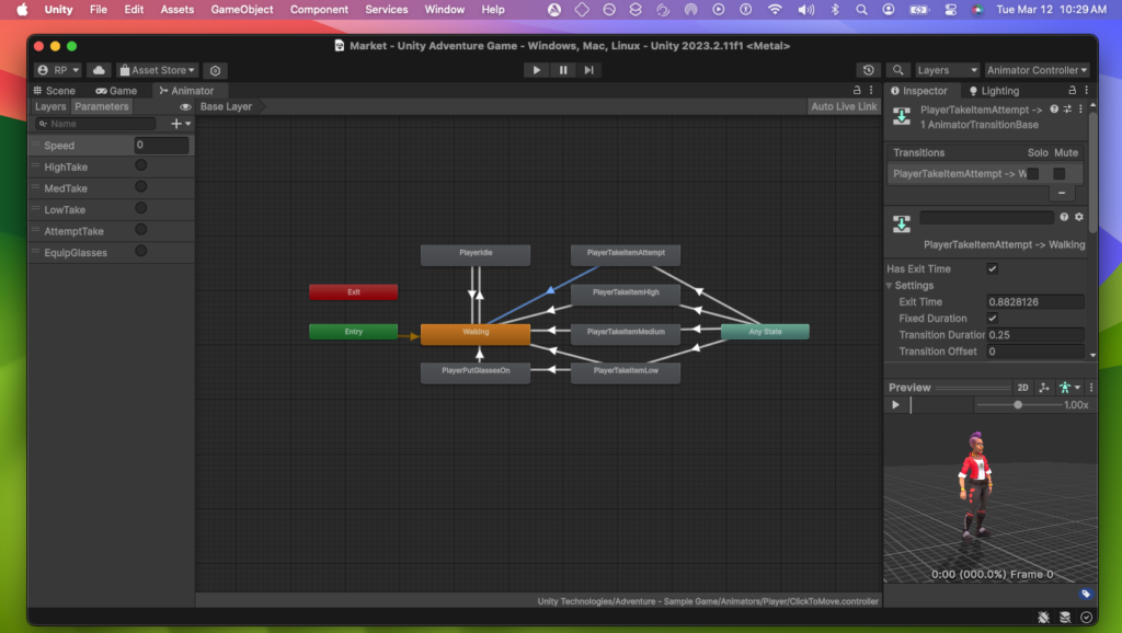 Model View Control Unity Dissecting Animation Controllers, Unity Engine - mindCreatesMeaning
