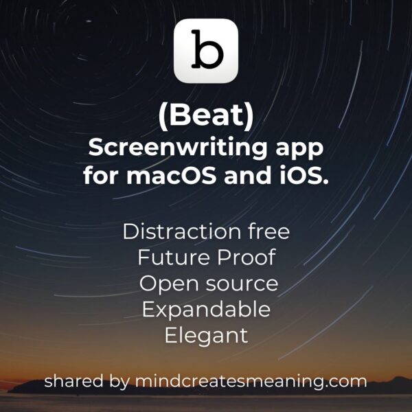 (beat) Screenwriting App for macOS and iOS
